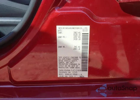 2022 Nissan Altima Sv Fwd from USA, damaged, VIN 1N4BL4DV6NN345269